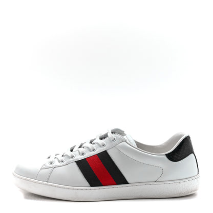 Gucci Miro Soft Calfskin Ayers Web Mens Ace Sneakers 10 White Blue 1 of 10