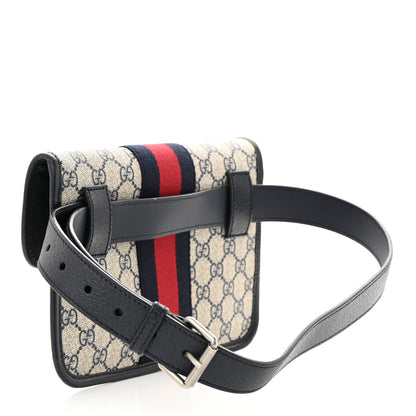 Gucci GG Supreme Monogram Web Small Ophidia Belt Bag 90 36 Beige Navy 3 of 12