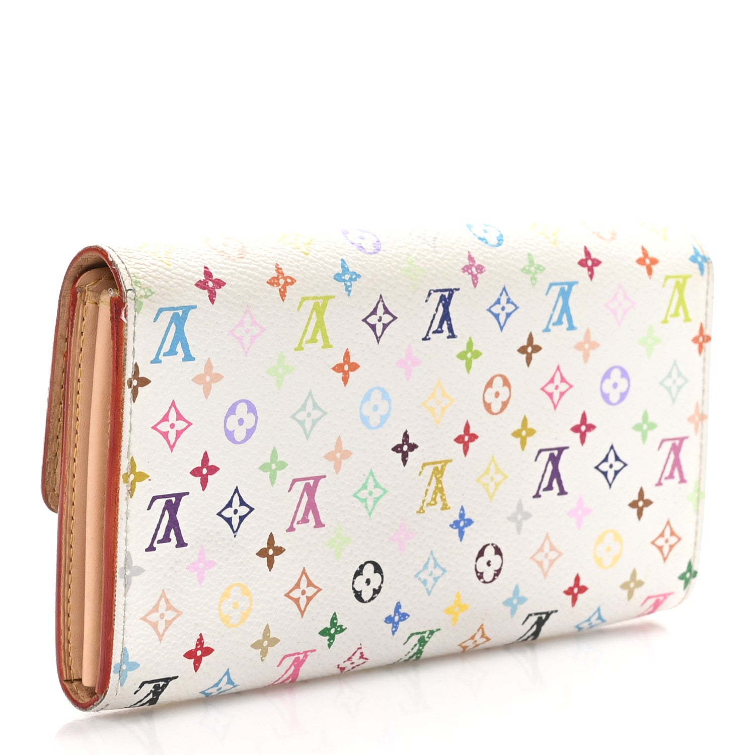 Louis Vuitton Monogram Multicolor Sarah Wallet White 3 of 10