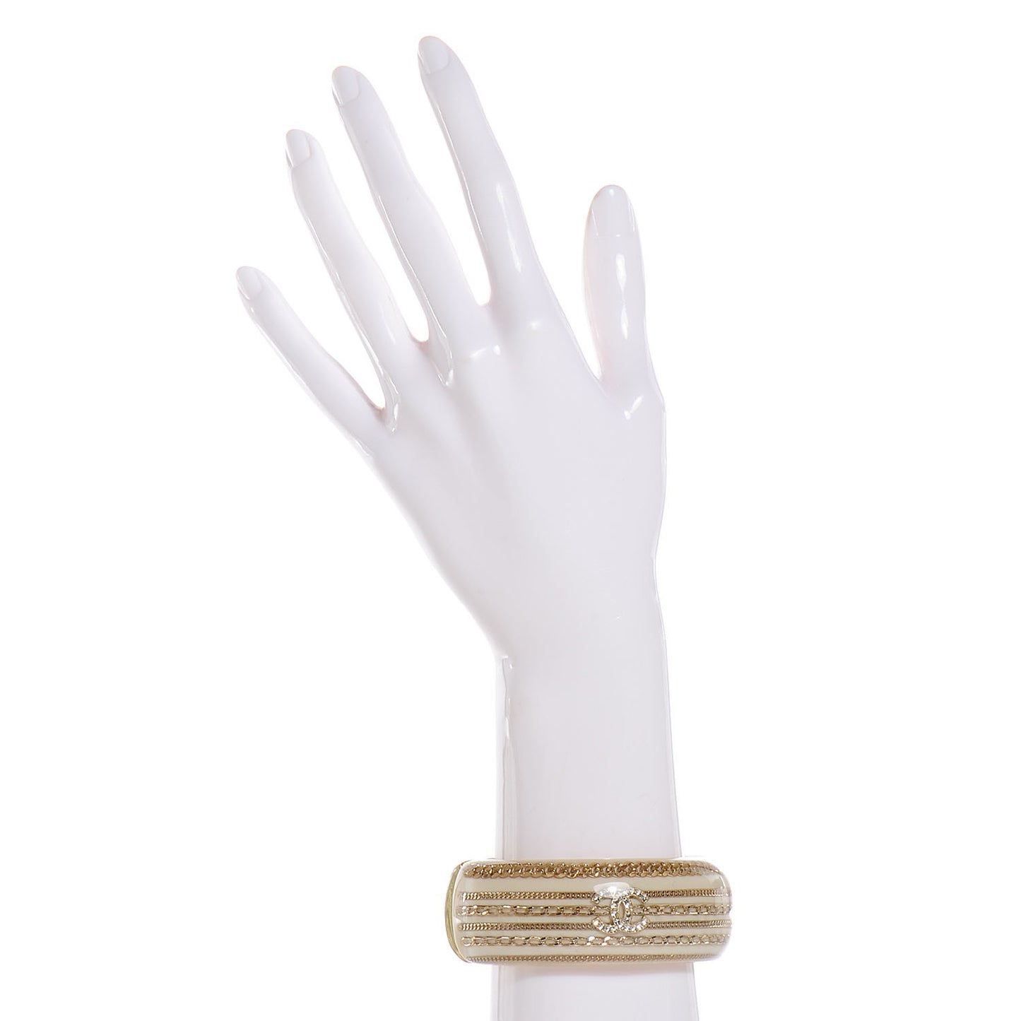 Chain Crystal CC Bracelet Gold