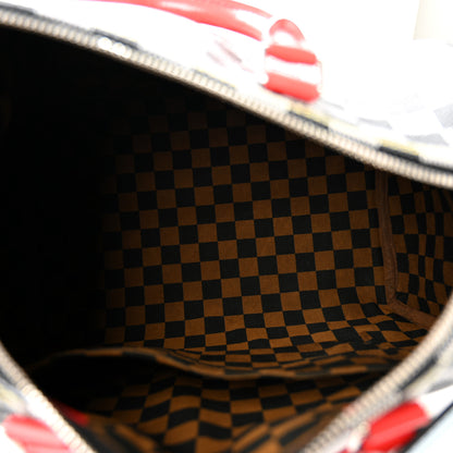 Louis Vuitton Damier Speedy Bandouliere 30 Black White 5 of 10