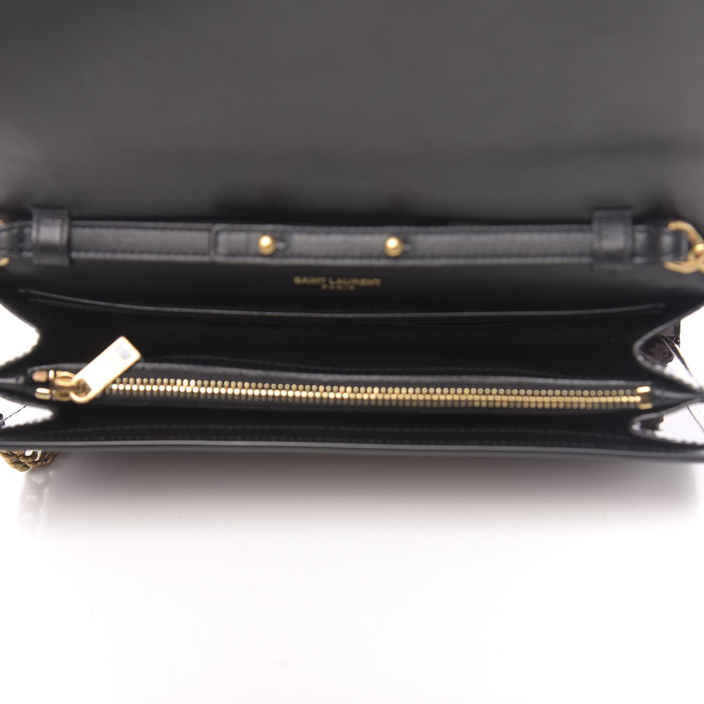 Patent Monogram Chain Wallet Tortoiseshell