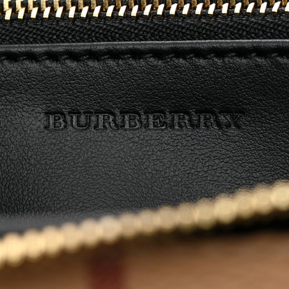 Burberry Haymarket Check Large Ziggy Zip Around Wallet Black 6 of 9