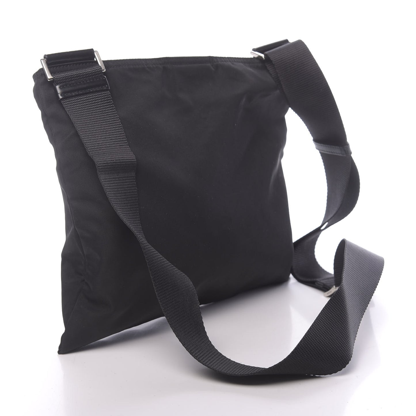 Nylon Vela Flat Messenger Bag Black