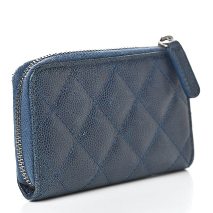 Chanel Caviar Quilted Key Holder Case Navy 3 of 12