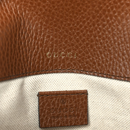 Gucci New Denim GG Monogram Dollar Calfskin Web Mini Horsebit 1955 Shoulder Bag Blue Tea Cuir Epilog 6 of 13
