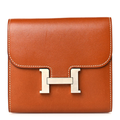 Hermes Barenia Constance Compact Passant Wallet Fauve 1 of 7
