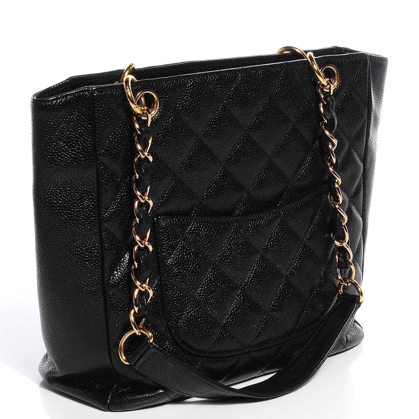 Caviar Petit Shopping Tote PST Black