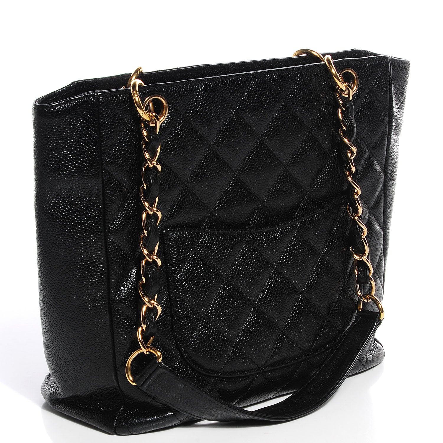 Chanel Caviar Petit Shopping Tote PST Black 3 of 7