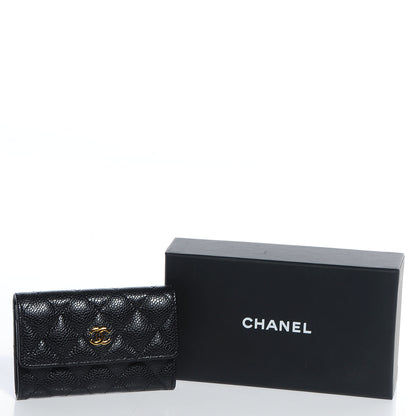 Chanel Caviar Quilted Flap Card Holder Black 5 of 9