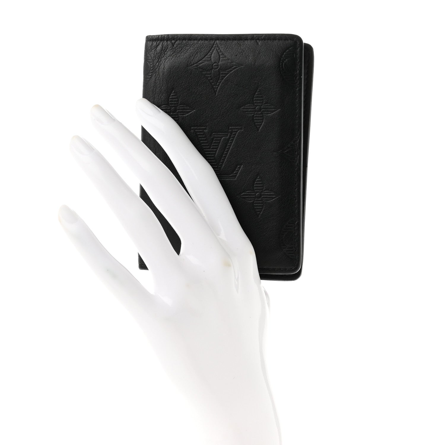 Louis Vuitton Calfskin Monogram Shadow Pocket Organizer Black 2 of 8