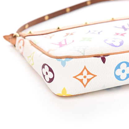 Louis Vuitton Monogram Multicolor Pochette Accessories White 8 of 9