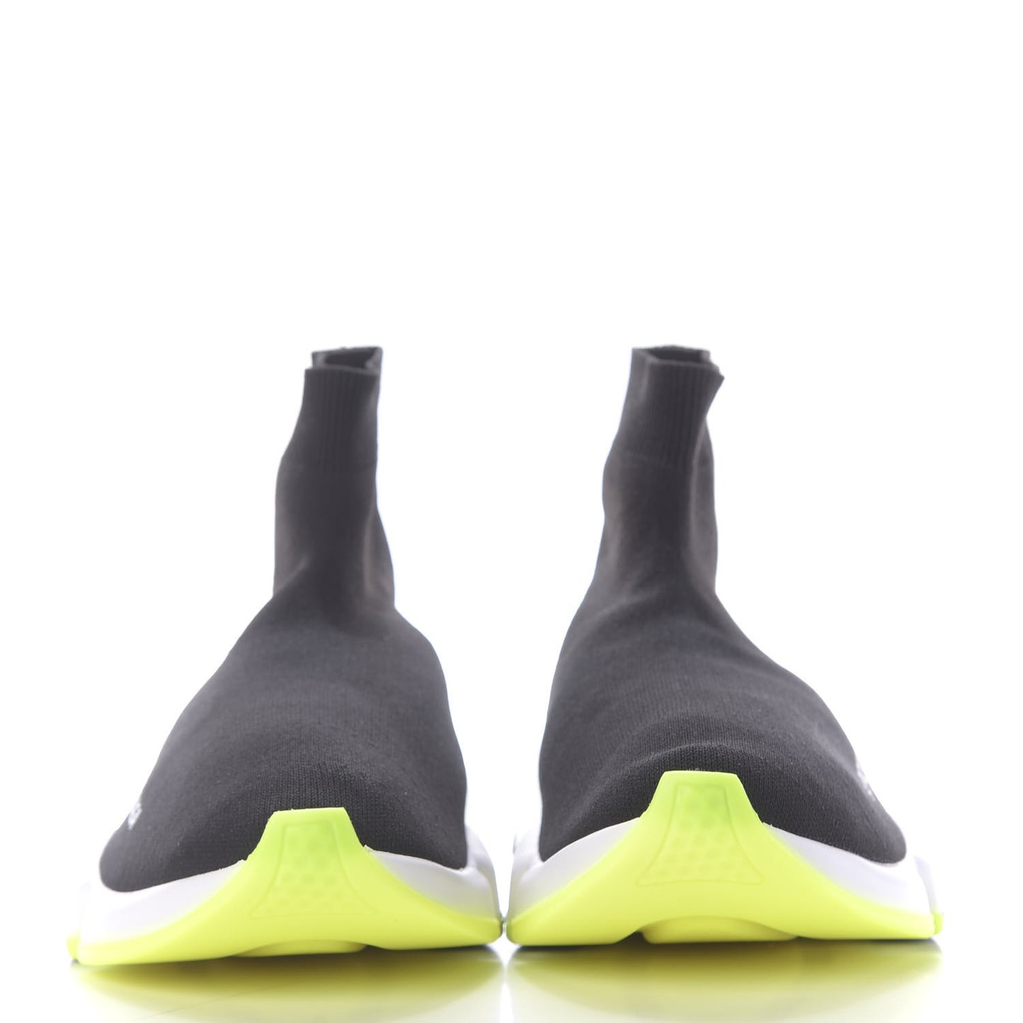 Neoprene Knit Womens Speed Sneakers 41 Black White Yellow Fluo