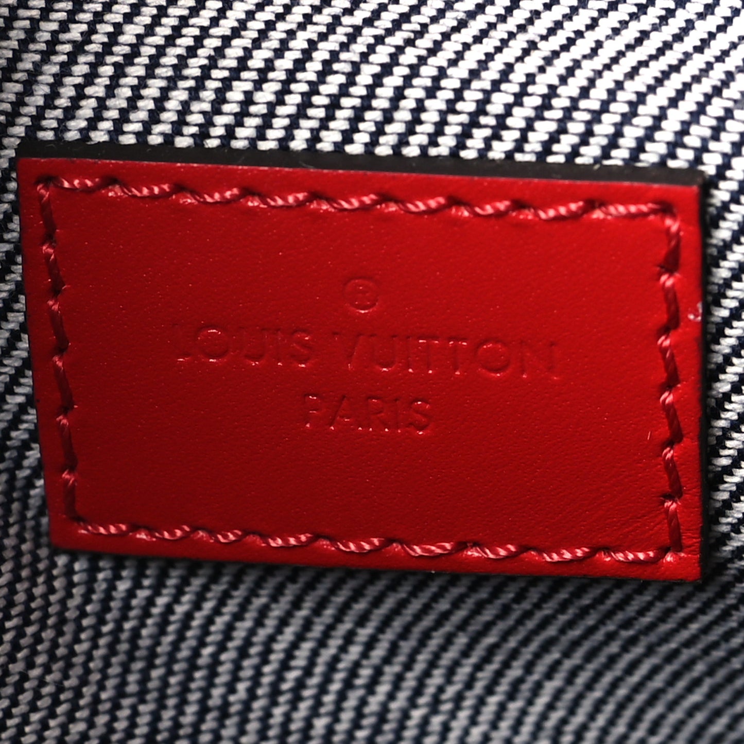 Denim Damier Monogram Patchwork Speedy Bandouliere 30 Blue Rouge