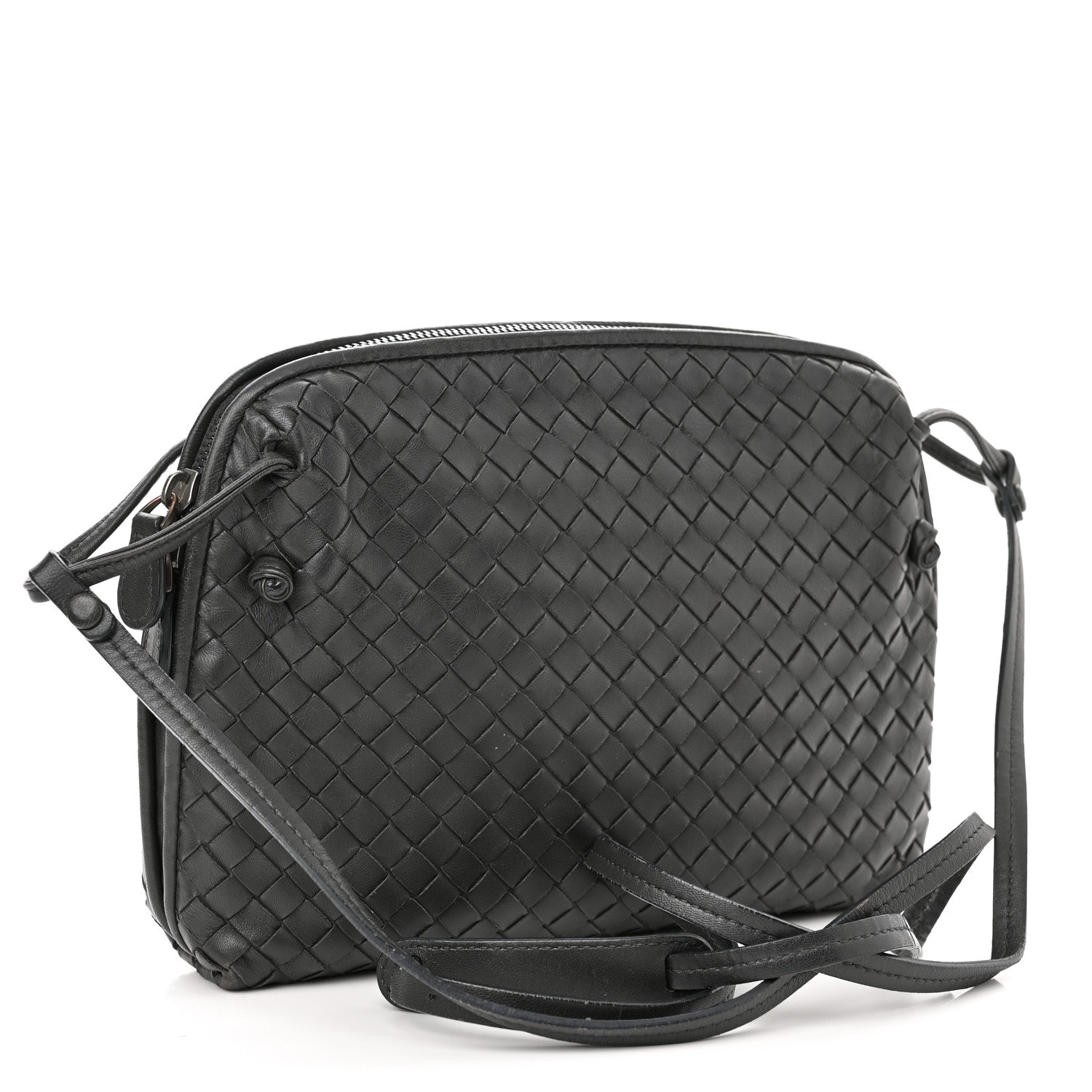 Bottega Veneta Nappa Intrecciato Pillow Crossbody Messenger Light Grey 8 of 24