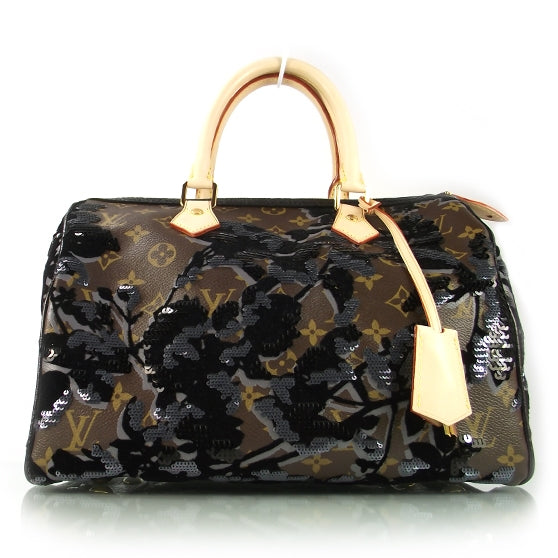 Louis Vuitton Monogram Fleur De Jais Sequins Speedy 30 1 of 12