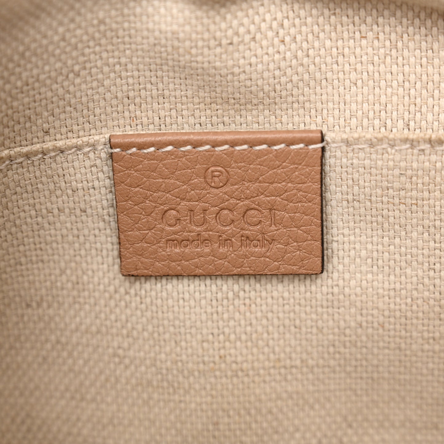 Pebbled Calfskin Small Soho Disco Bag Camelia