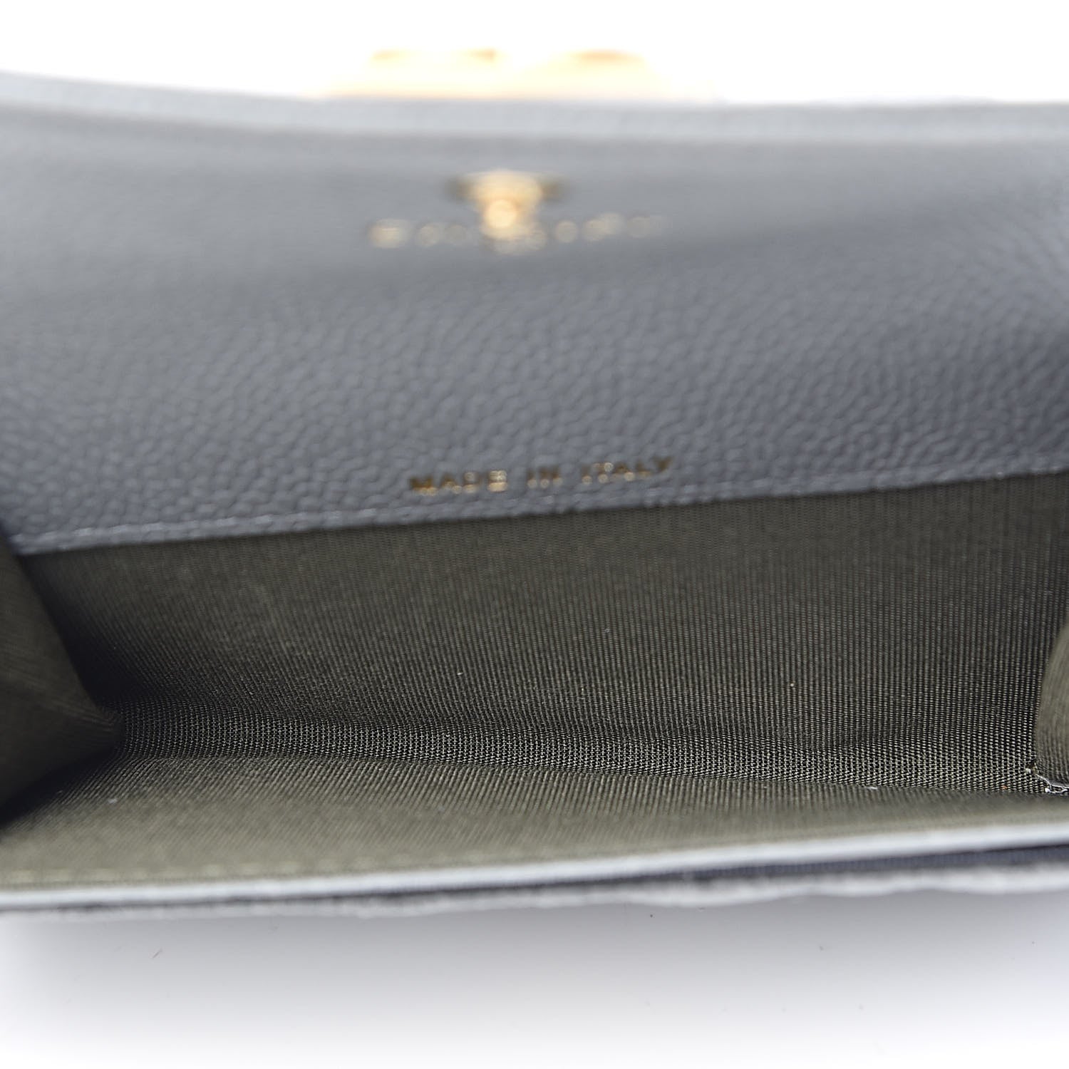 Chanel Caviar Quilted Boy Flap Card Holder Grey 5 of 9