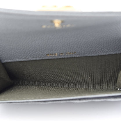 Chanel Caviar Quilted Boy Flap Card Holder Grey 5 of 9