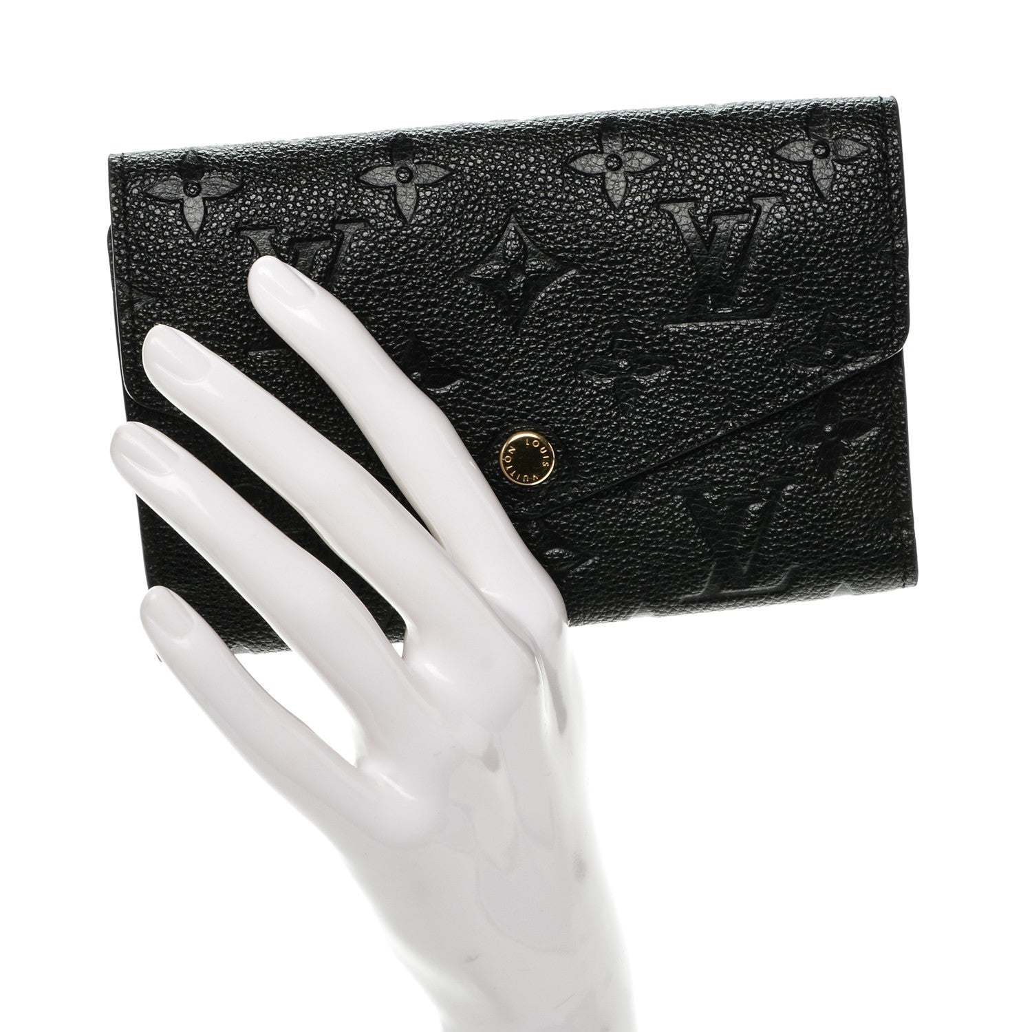 Louis Vuitton Empreinte Compact Curieuse Wallet Black 2 of 6