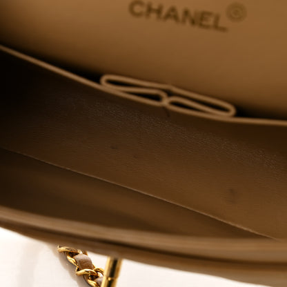 Chanel Lambskin Quilted Medium Double Flap Beige 14 of 14