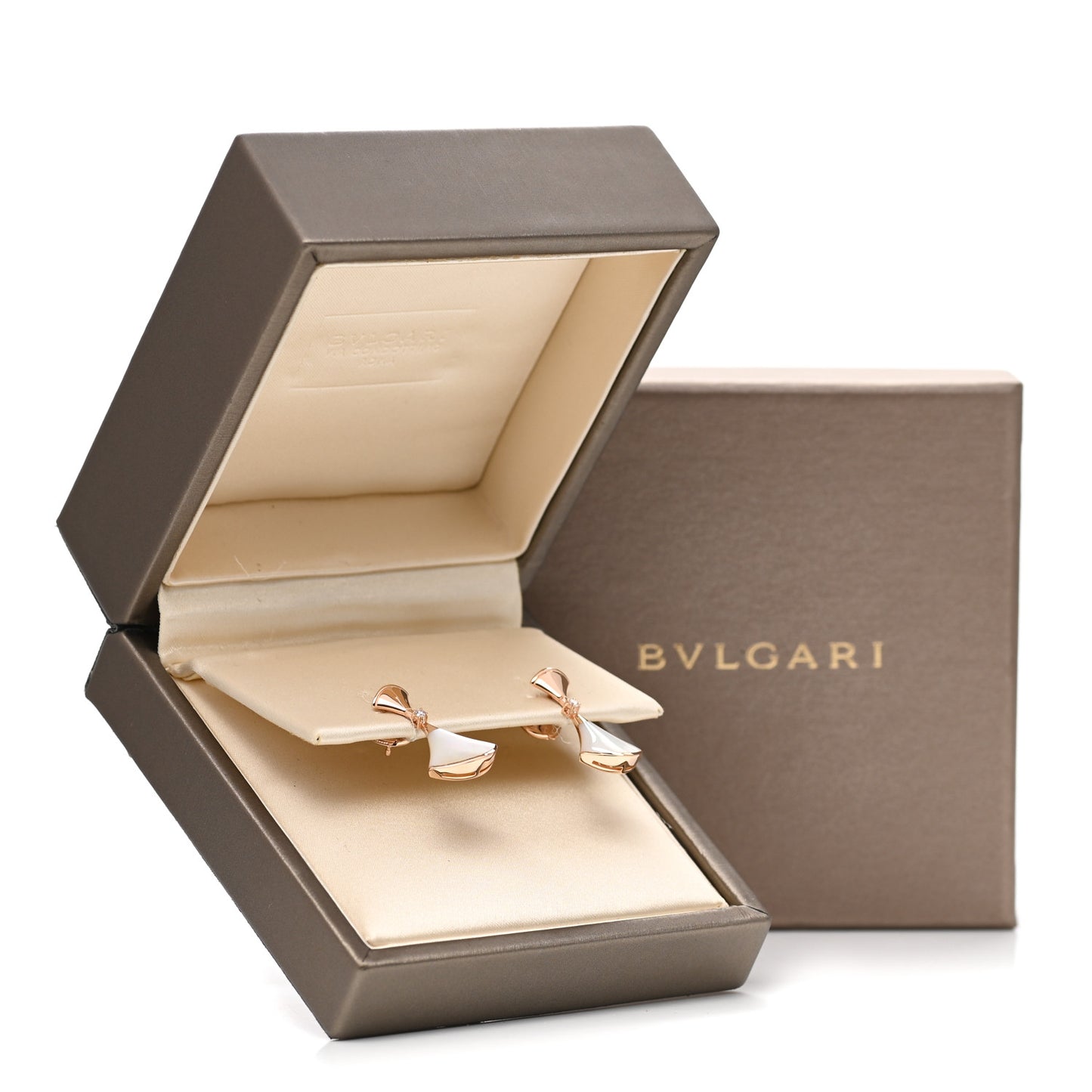 18K Rose Gold Diamond Mother of Pearl Divas' Dream Earrings