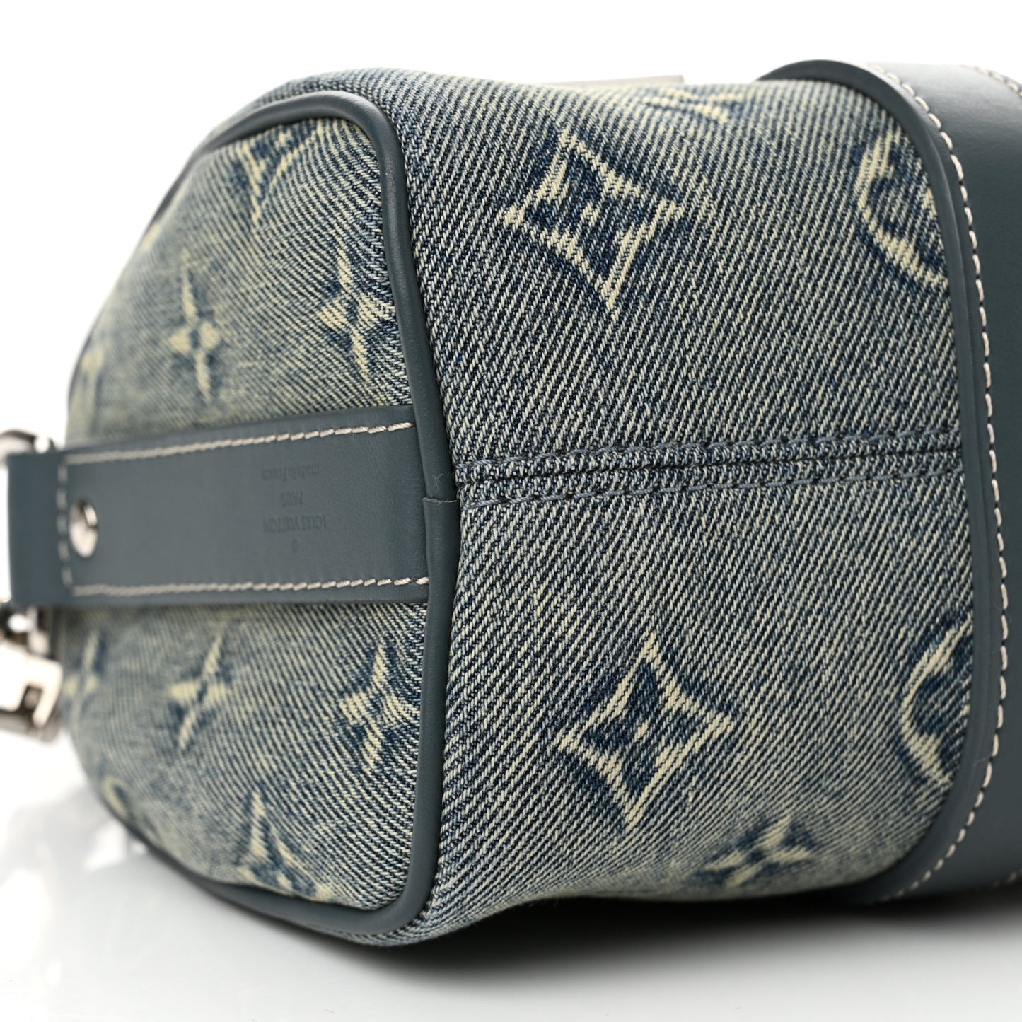 Monogram Washed Denim Keepall Bandouliere 25