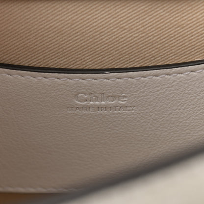 Chloe Calfskin Crocodile Embossed Small Tess Bag Brilliant White 6 of 12
