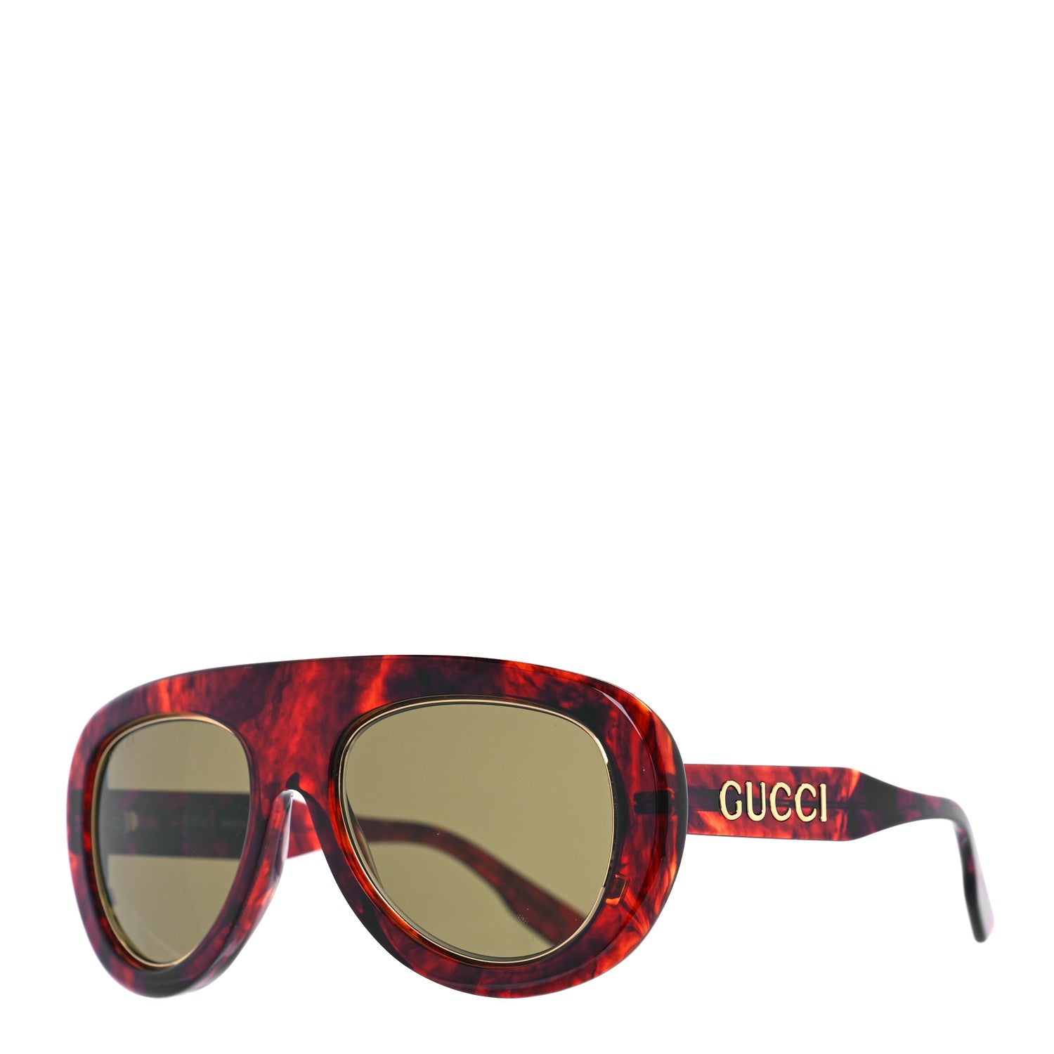 Gucci Acetate Oversize Sunglasses GG1152S Tortoise 1 of 7