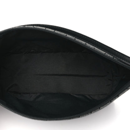 Gucci Denim Monogram Boat Pochette Black 5 of 11