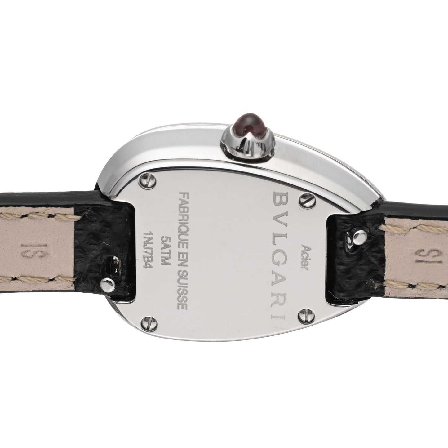 Stainless Steel Lizard 20mm Serpenti Double Wrap Quartz Watch Black