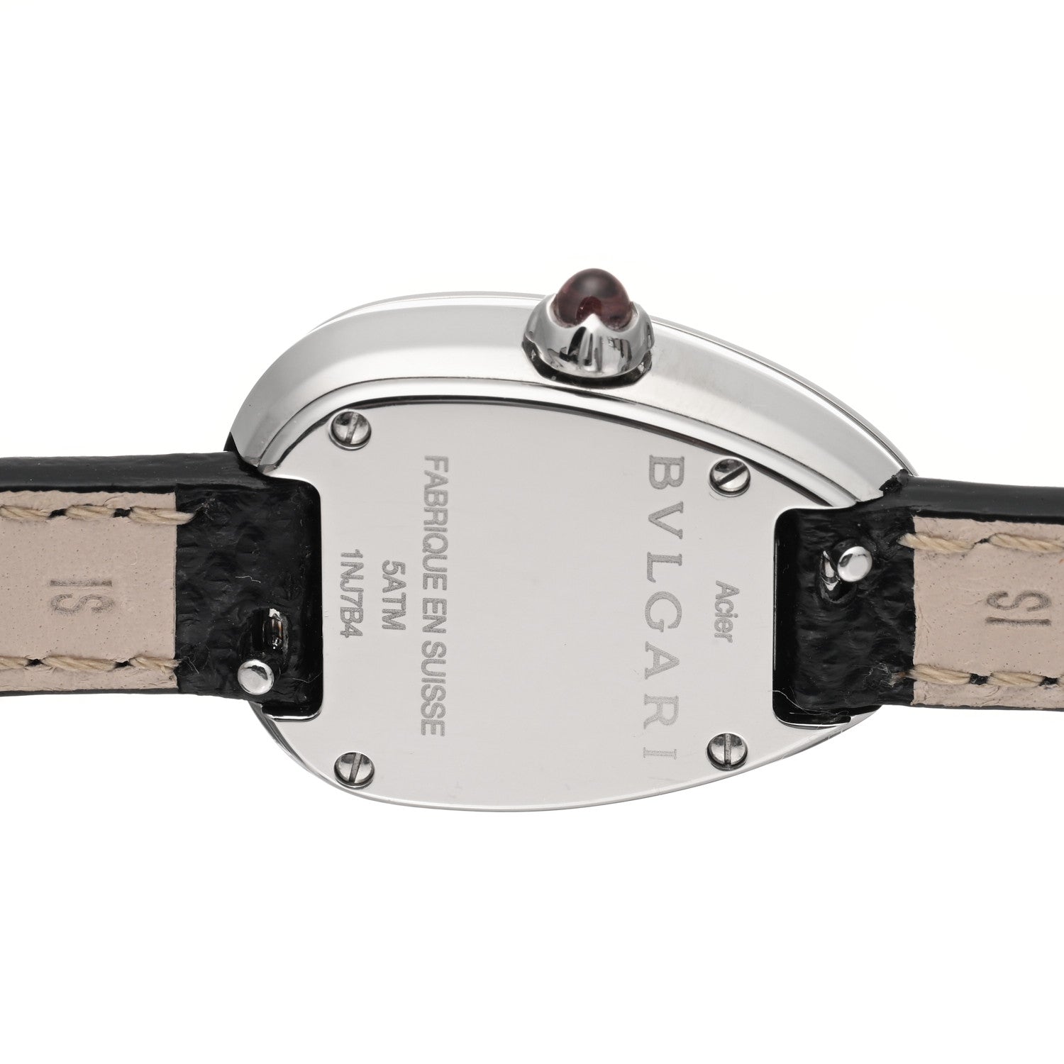 Bulgari Stainless Steel Lizard 20mm Serpenti Double Wrap Quartz Watch Black 4 of 5