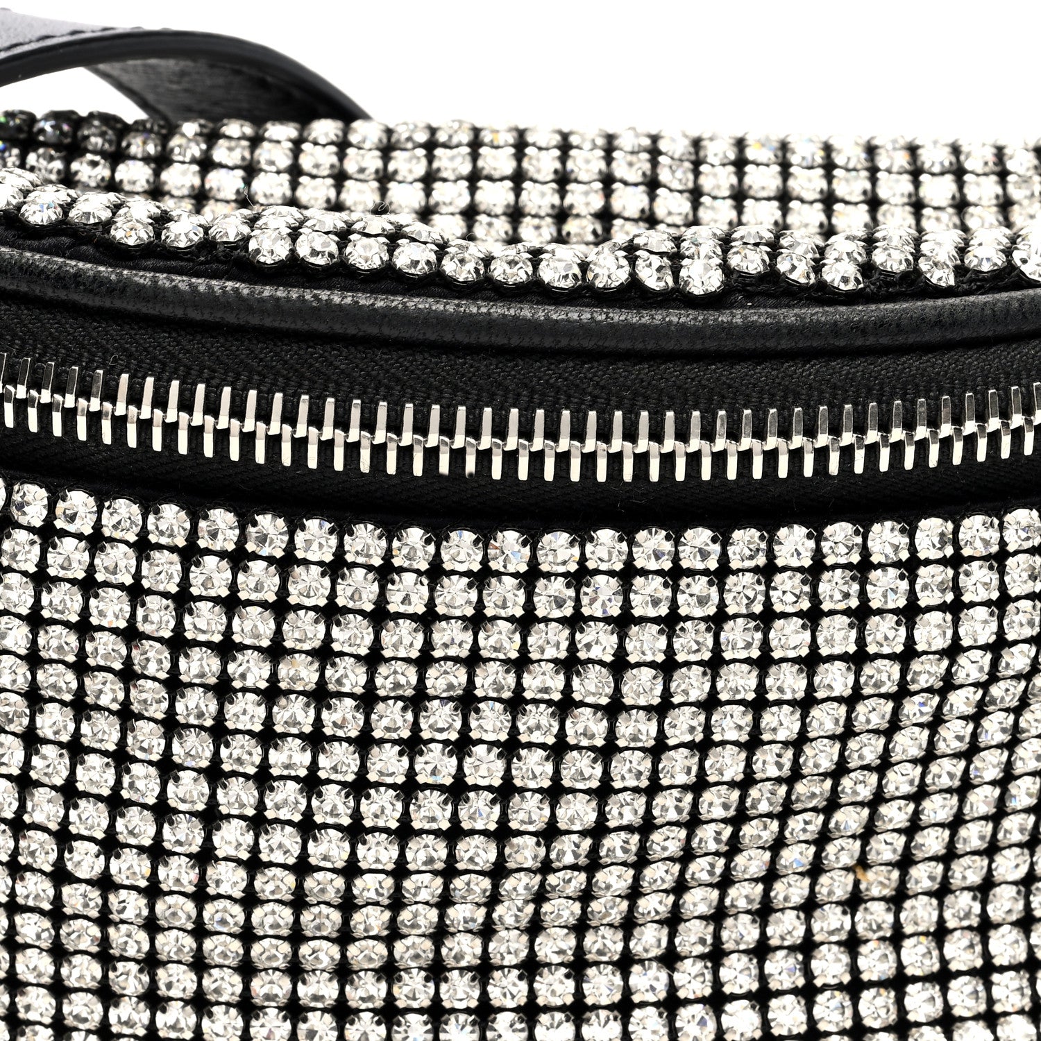 Alexander Wang Rhinestone Mesh Mini Attica Belt Bag Black 7 of 9