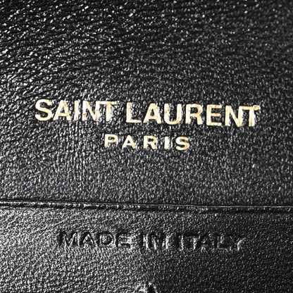 Saint Laurent Smooth Calfskin Tri-Metal Cassandre Wallet On Chain WOC Black 6 of 9