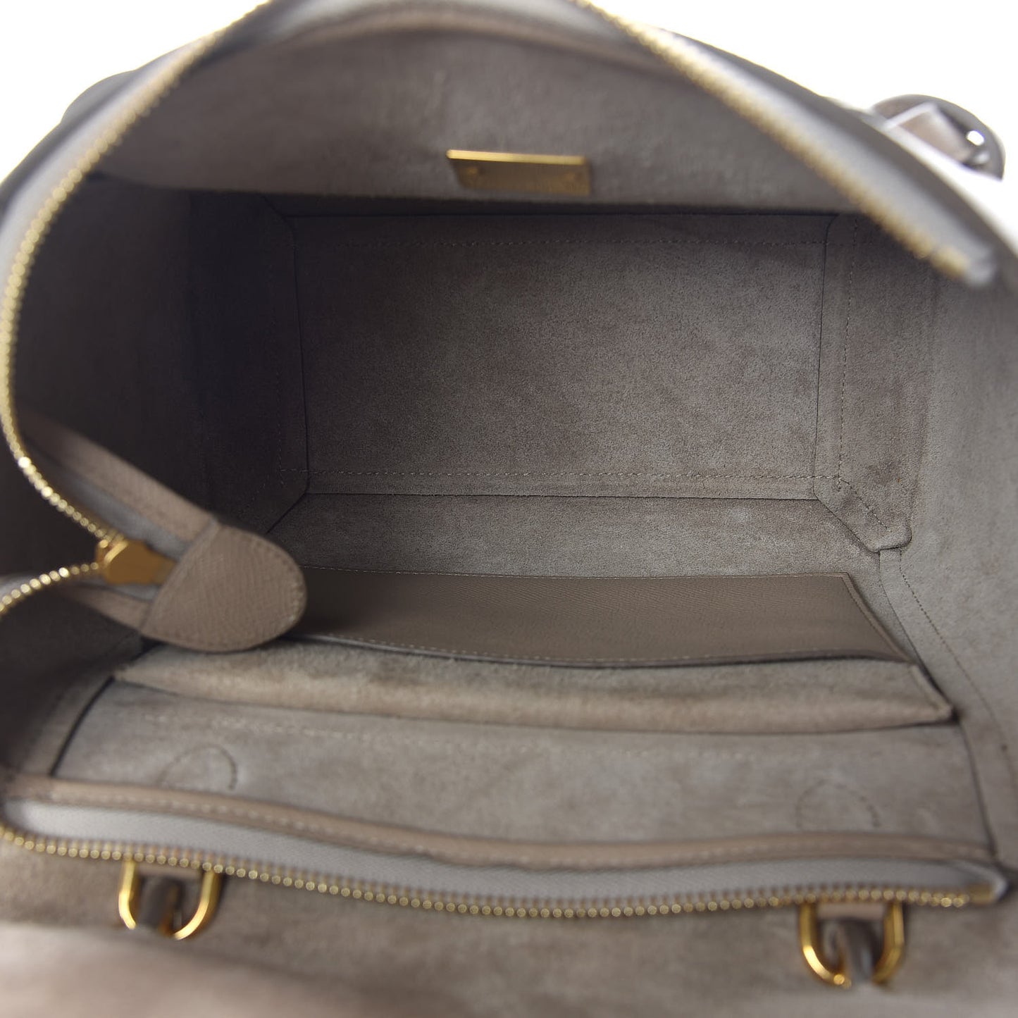 Grained Calfskin Micro Belt Bag Light Taupe