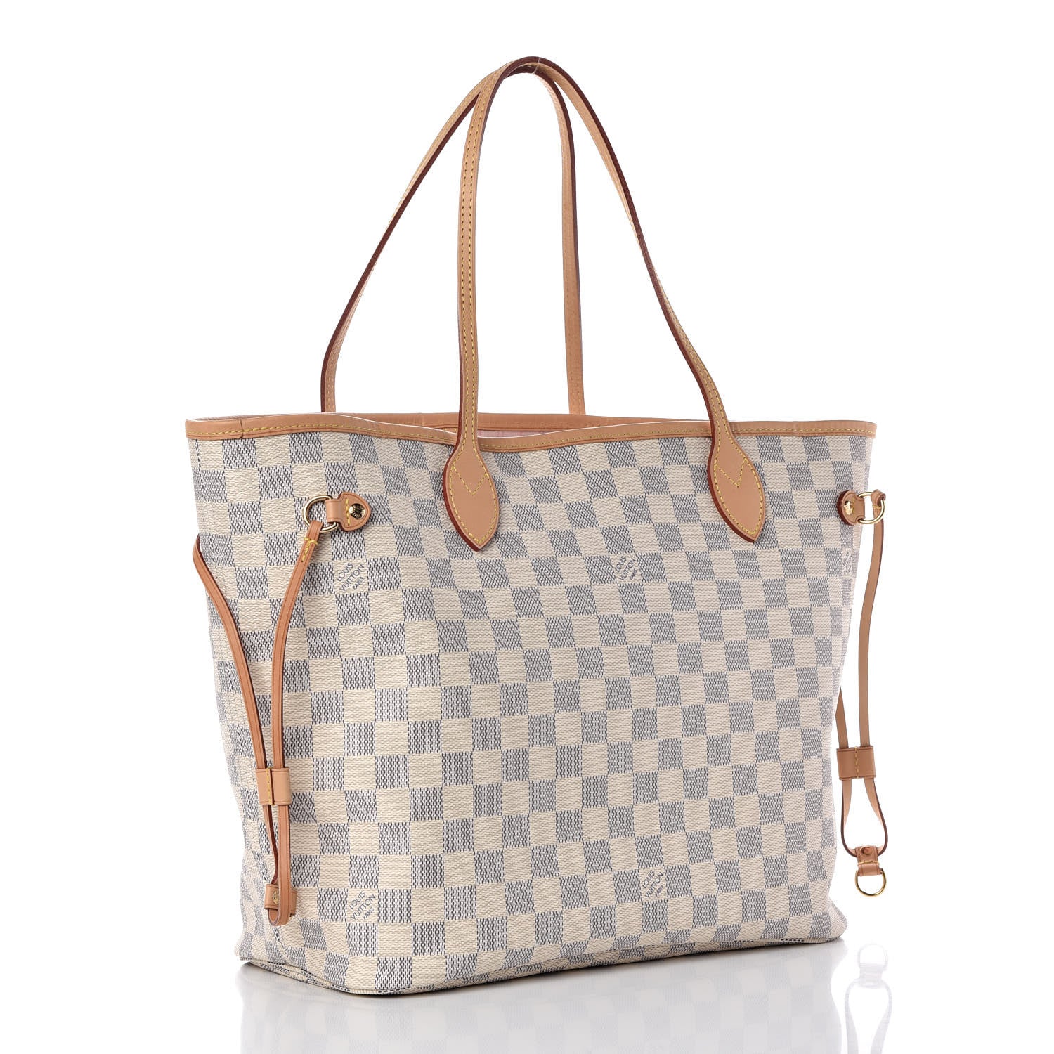 Louis Vuitton Damier Azur Neo Neverfull MM Rose Ballerine 4 of 11