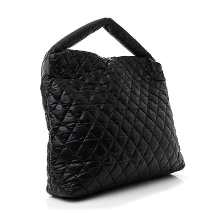 Chanel Nylon Quilted Coco Cocoon Hobo Black 3 of 11