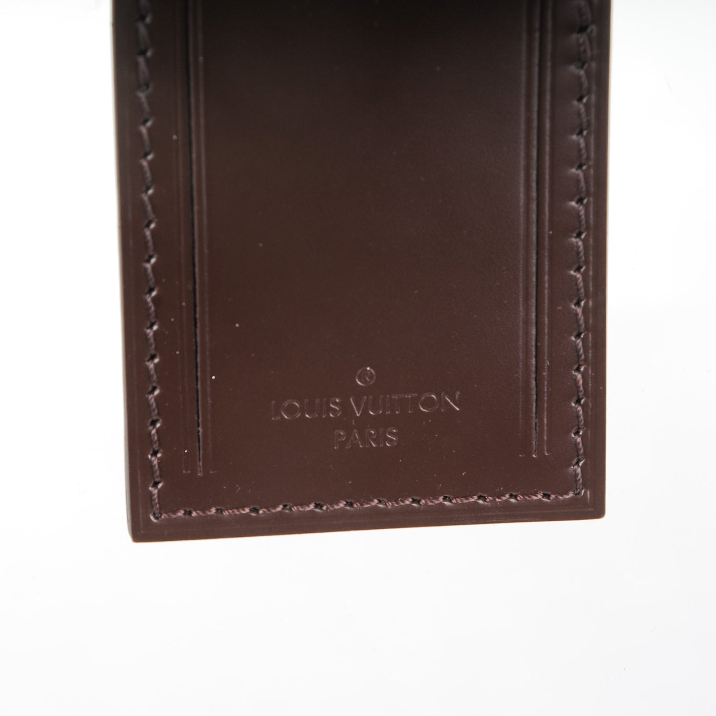 Calfskin Luggage Tag Ebene