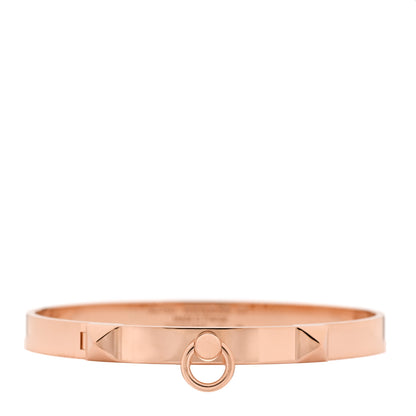 Hermes 18K Rose Gold PM Collier De Chien Bracelet ST 1 of 4