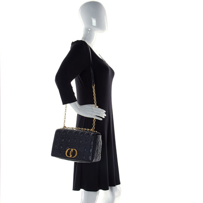 Christian Dior Lambskin Cannage Large Caro Bag Black 2 of 12