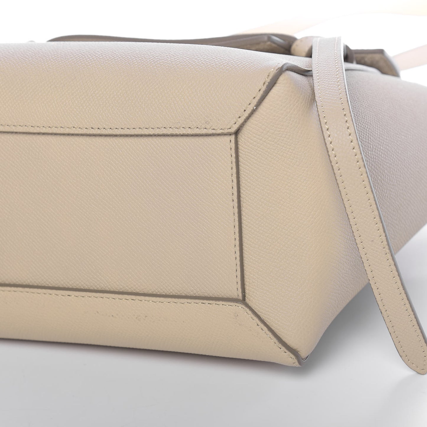 Grained Calfskin Micro Belt Bag Light Taupe