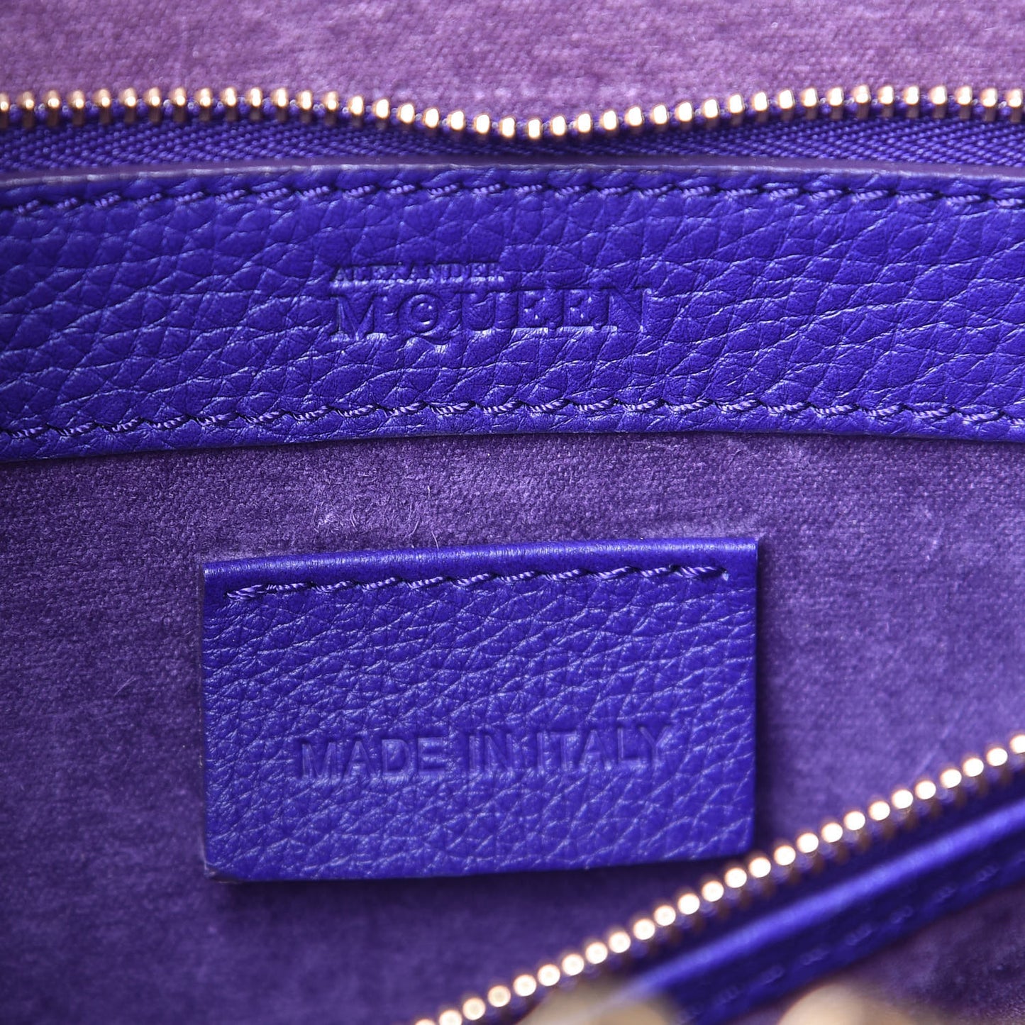 Grained Calfskin Heroine Open Tote Purple