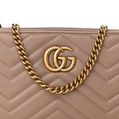 Gucci Calfskin Matelasse Mini GG Marmont Chain Bag Porcelain Rose 8 of 10