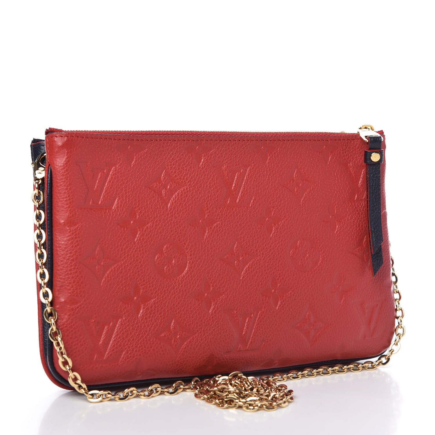 Louis Vuitton Empreinte Double Zip Pochette Marine Rouge 3 of 10