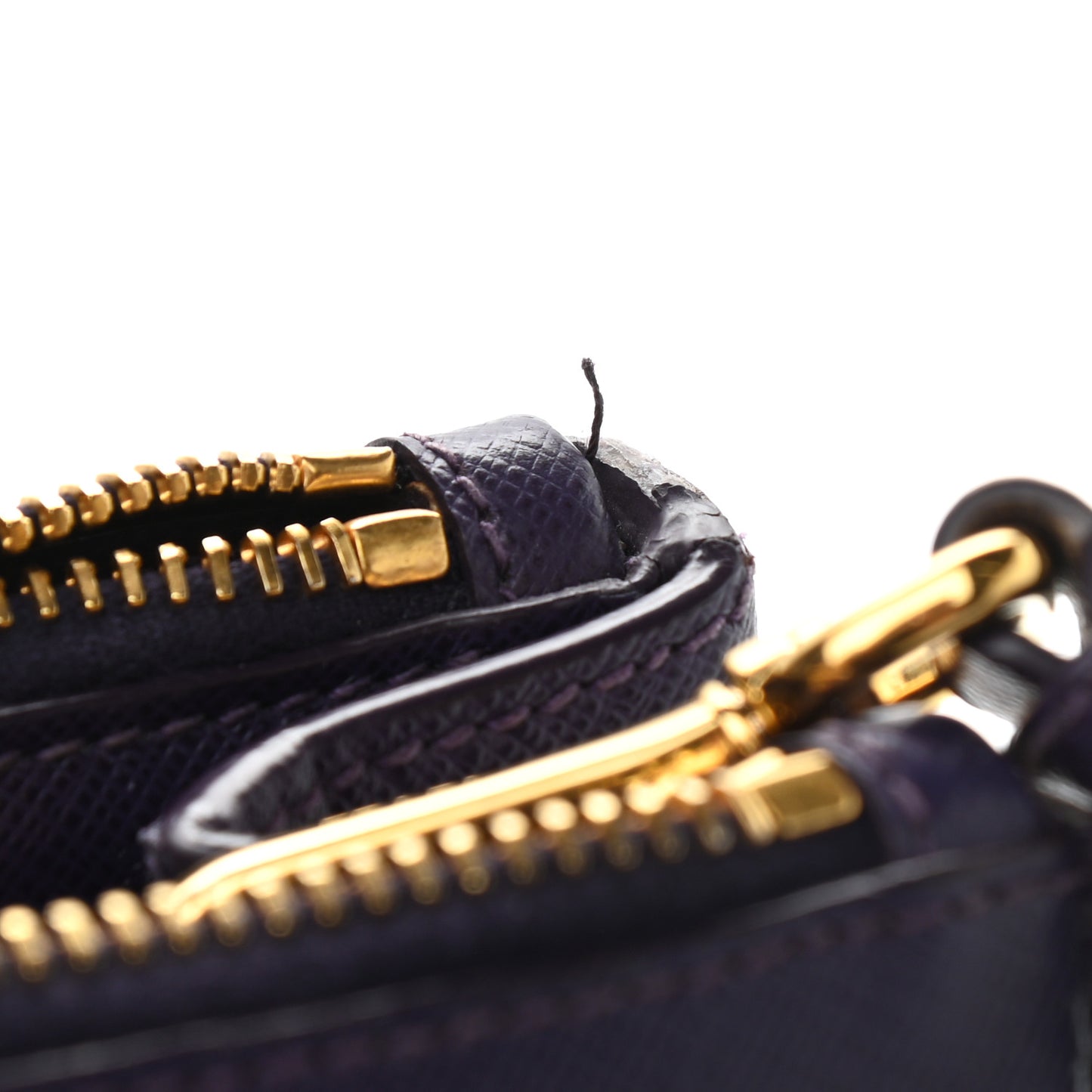 Saffiano Small Galleria Double Zip Tote Uva