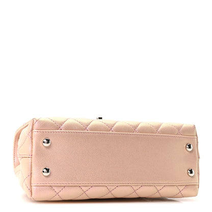 Chanel Iridescent Caviar Quilted Mini Coco Handle Flap  Pink 4 of 10