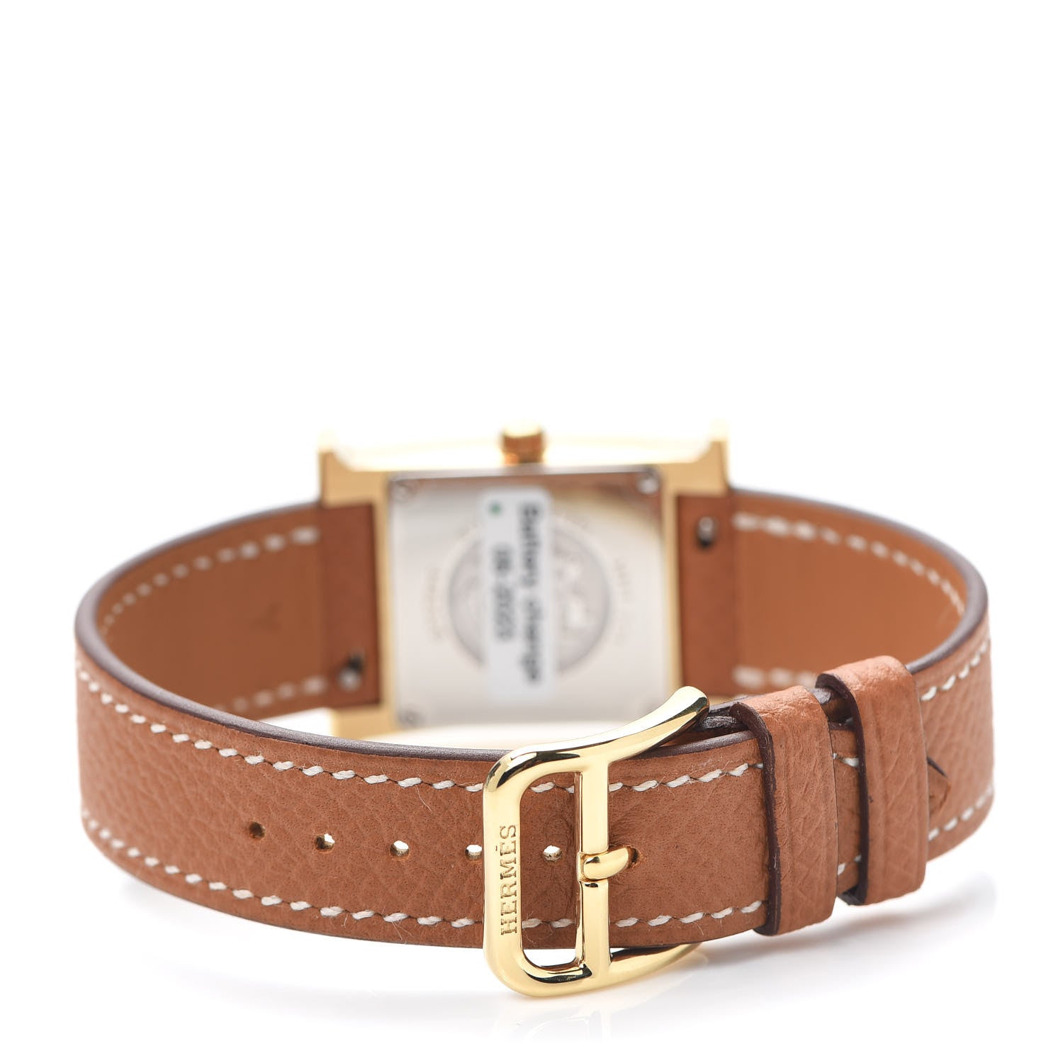 Hermes Stainless Steel Epsom 21mm Heure H Hour Quartz Watch Gold 3 of 5