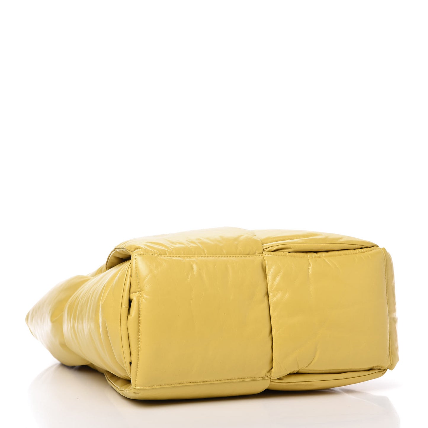 Calfskin Maxi Intrecciato Puffy Chain Tote Bag Straw
