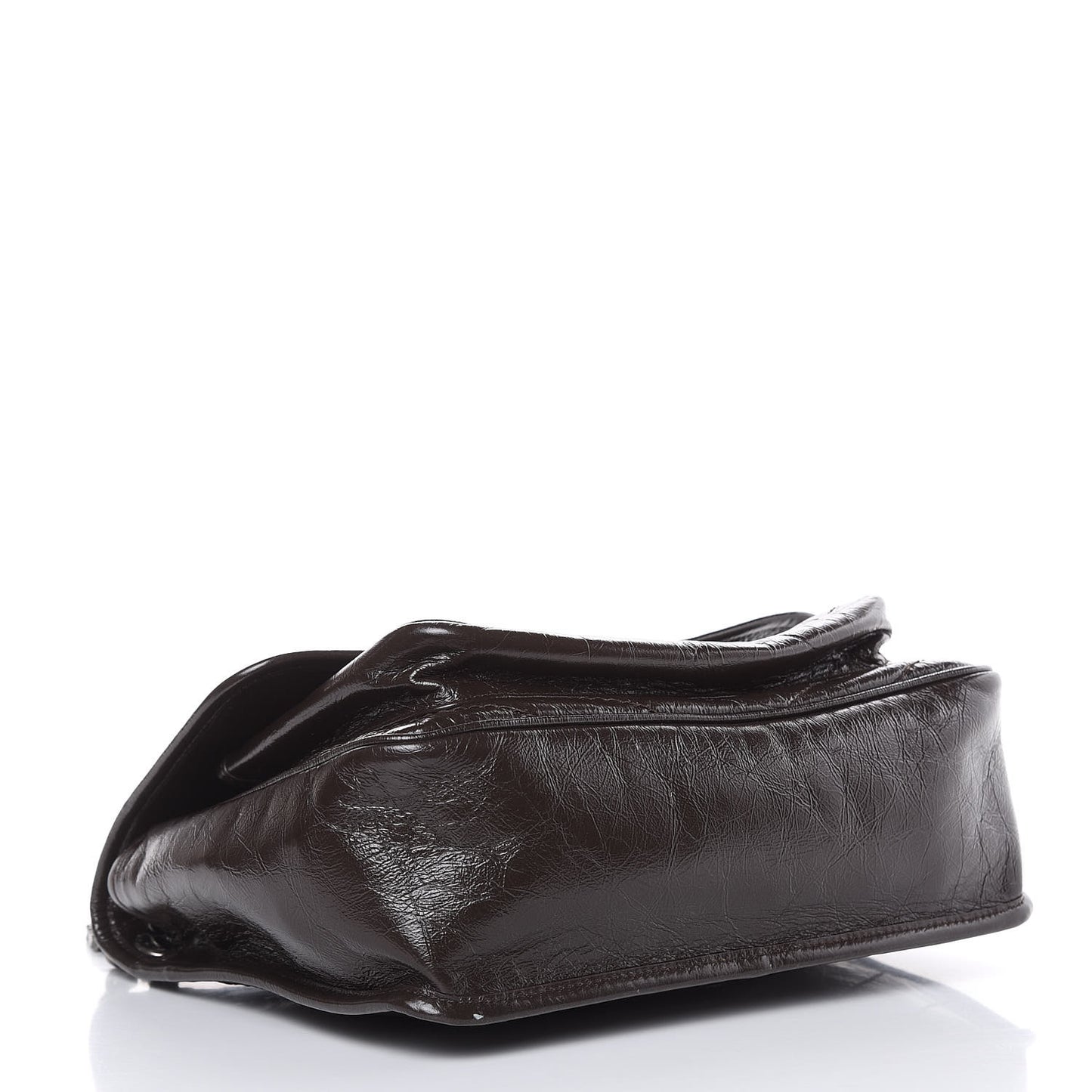 Crinkled Calfskin Matelasse Monogram Medium Niki Chain Satchel Western Moka