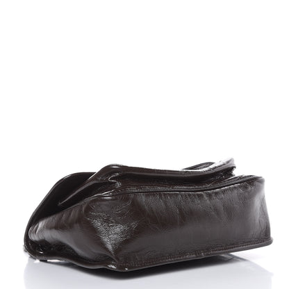Saint Laurent Crinkled Calfskin Matelasse Monogram Medium Niki Chain Satchel Western Moka 4 of 9